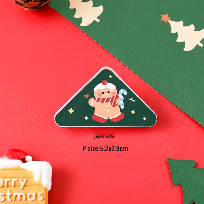 Hangsu Christmas Triangle Memo Clip - Cute Acrylic Corner Decoration