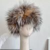 Echter Fuchsfellschal Handgestrickter Pelz-Nackenschal Winter Elastisches Stirnband Pelzschal Plüsch Warm Dicke Nackenwärmer