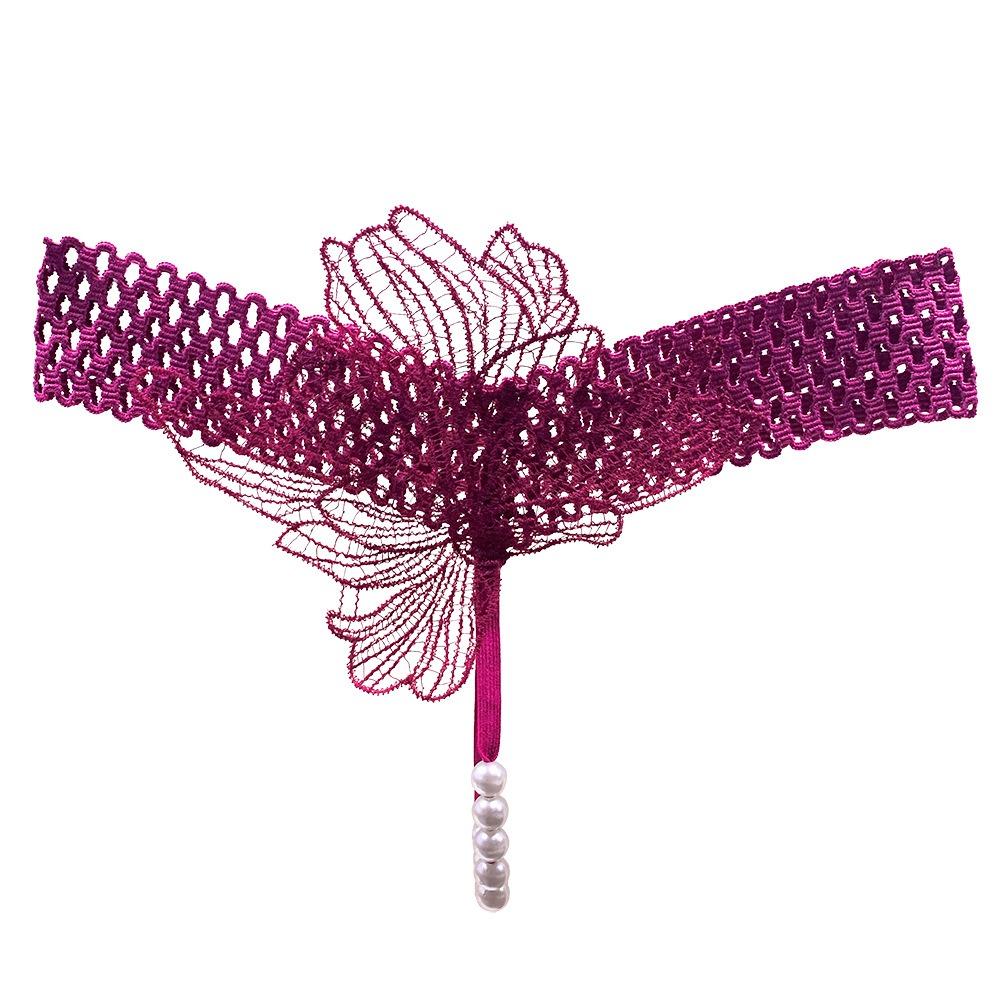 Flirting A Rope Perspective Embroidery Sex Panties Women Free To Take Off Can Be Inserted Into The Yin Beaded Seduction Sexy Thong