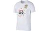 T Shirts Men's White Crew Neck Moderate Straight Fit AR4930-100