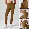 Tooling Hip Lift Yoga Pants High Waist Pocket Sports Fitness Pants Women's Nude High Elastic Running Quick Drying Sports Leggings