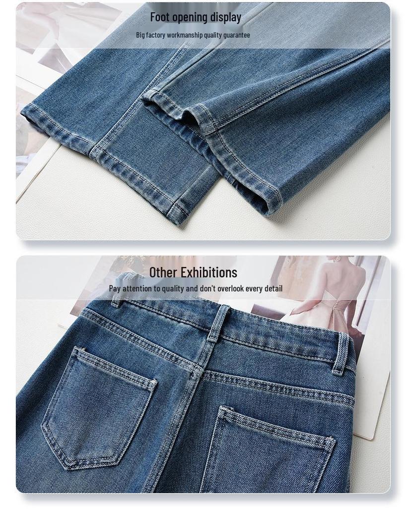 Light Blue 2025 High-Waisted Slimming Women's Harem Jeans