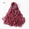 58 Colors Women Candy Color Voile Scarf Plain Solid Pashmina Female Warm Cotton Viscose Scarves Blanket Shawls And Wraps Bufanda