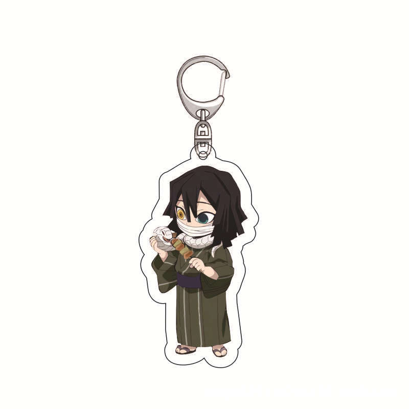 Anime Demon Slayer Acrylic Keychain Tanjiro Zenitsu Creative Accessory Charm Charm Decor Gift for Fans Collection