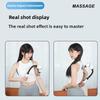 Multi functional wireless fascia gun with upgraded extended handle,4 massage heads,U-shaped back massage for muscle relaxation