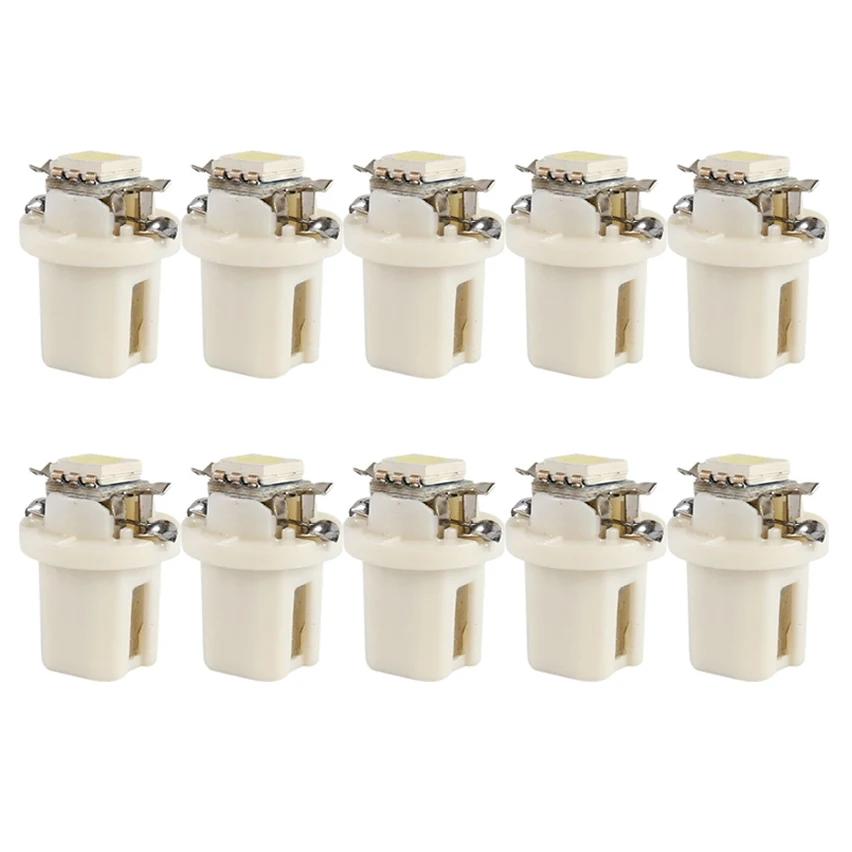 10Pcs T5 B8.5d LED Light Car Dashboard Speed Lights Bulb Cars Interior Lamp Accessories Dashboard Side Switch lamps 12V