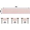 Watercolor Pink White Buffalo Check Plaid Table Runner Gingham Tablecloth Farmhouse Spring Summer Easter Home Kitchen Table Decorations-13×72''(Pink