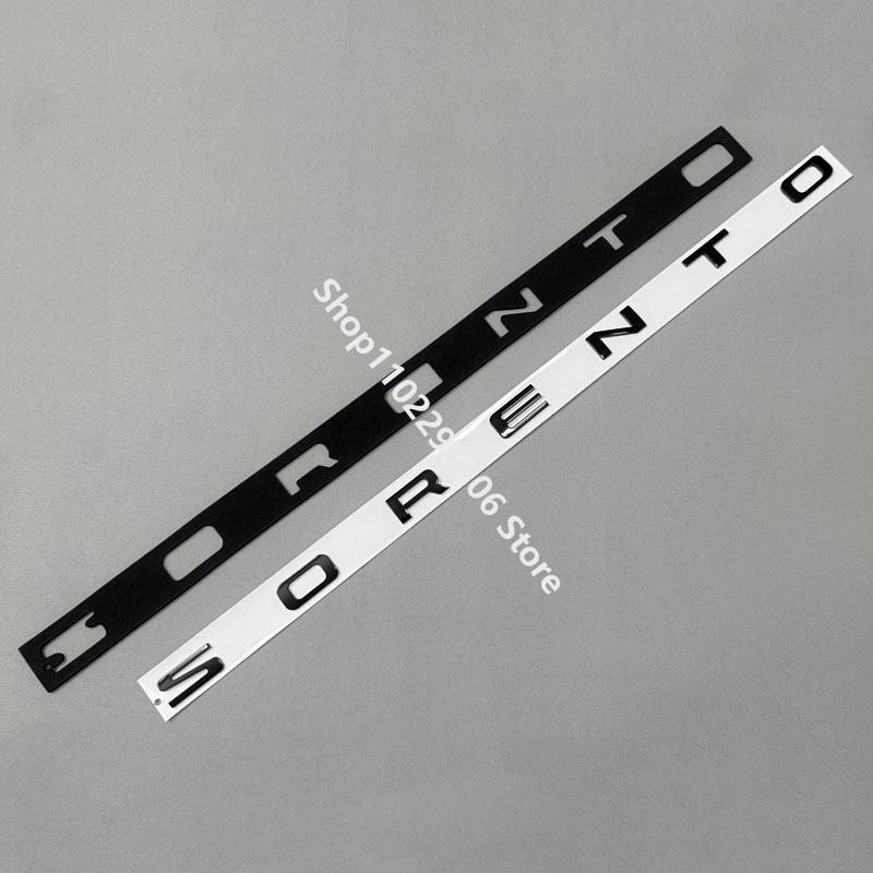 AAVZ1 Car Styling SORENTO Letter Logo 3D Rear Trunk Fender ABS Plastic Emblem Badge Decals Accessories
