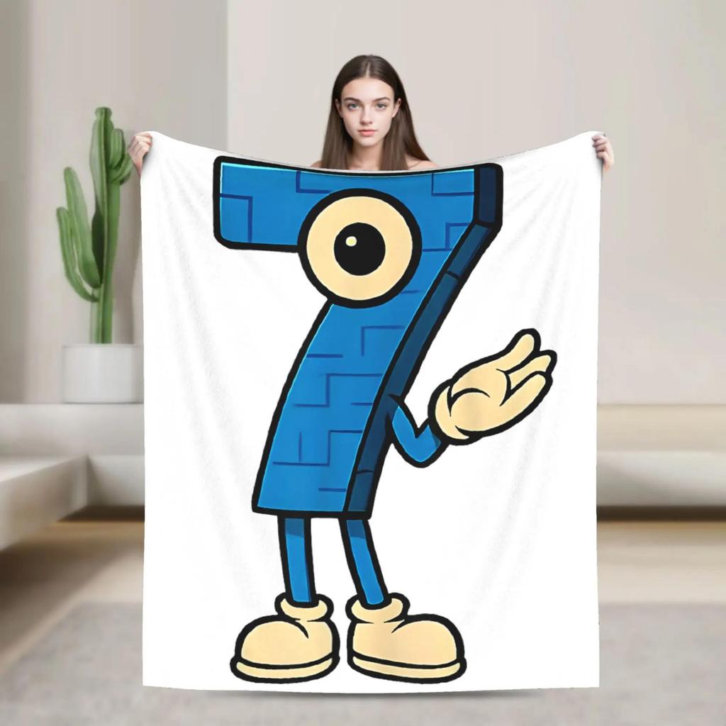 Six Seven Santa Christmas Funny Italian Brainrot Meme Plush Blanket for Kids Soft Throw Blanket Bedroom Bedspread Design