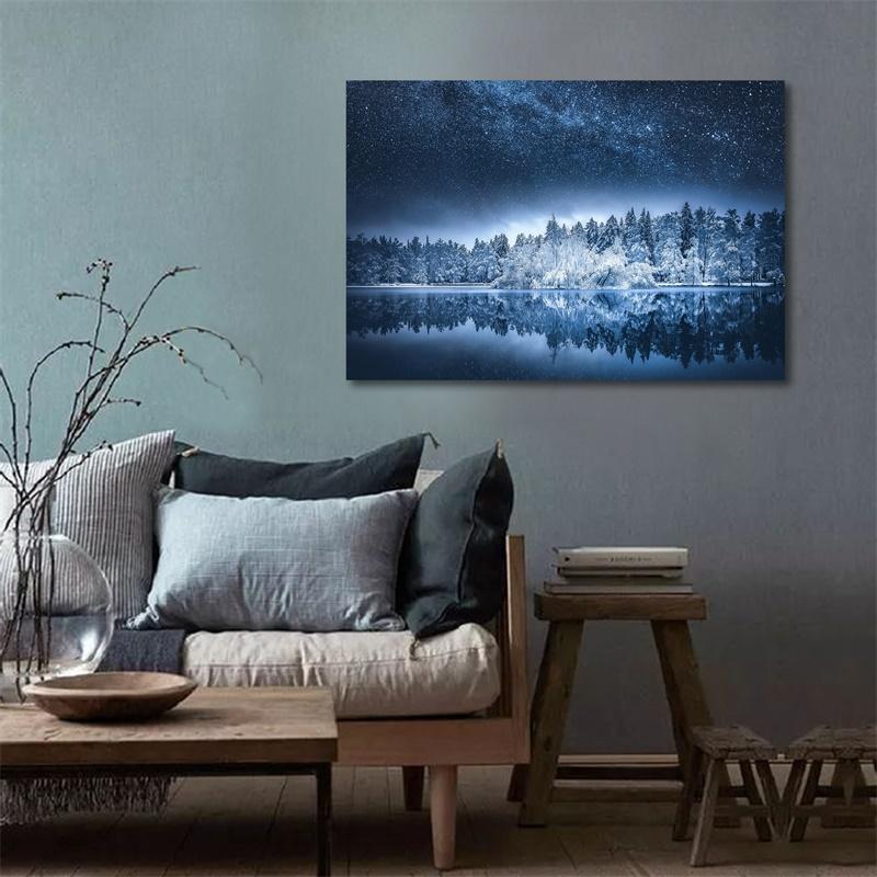 WCIC New Art Cloth Krásná krajina Malba Scéna Dekorace Malba Scéna Domácí Pozadí Nástěnná dekorace Obraz Závěsný obraz