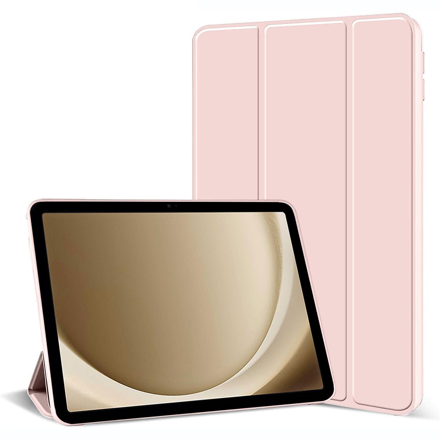 Voor Samsung Galaxy Tab A11 Plus Hoes 11-inch TPU Drievoudige Flip Magnetische Stand Funda Voor Galaxy Tab SM-X230 X236 X226B Cover Tab A11 Plus 2025 roze