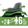 Tracteur à pédales enfant - FALK - Terra Maxx Vert - Capot ouvrant - Remorque amovible - Assise réglable