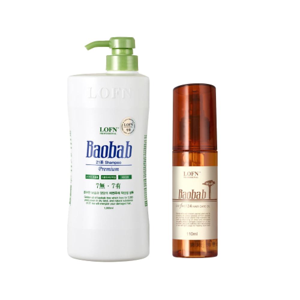 Lofn Baobab Dry Shampoo 1000ml + Perfect 24 Hair Care Oil 110ml FREE