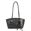 Women PU Leather Shoulder Bag Vintage Large Capacity Handbag Multi Functional Commuting Tote Bag High Looks Women's Bag