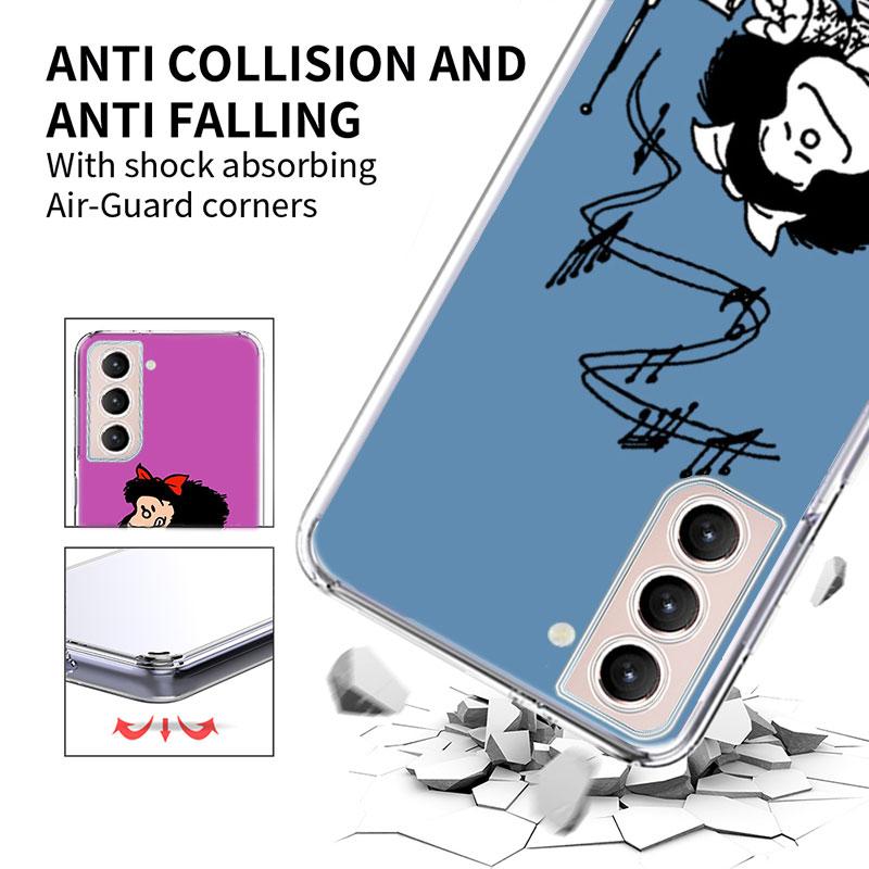 Mafalda Cartoon Phone Case For Samsung A17 A56 A36 A26 A16 A55 A35 A25 A15 A05S Galaxy A71 A51 A41 A31 A21S A70 A50 A40 A30 A20S