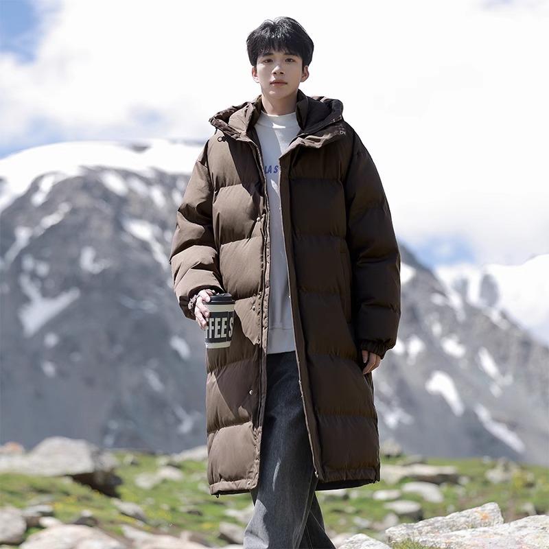 Medium and long cotton-padded clothes men's winter thickened coat new warm cotton-padded clothes casual loose cotton-padded coat cotton-padded jacket