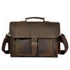 Men's 14" Vintage Leather Business Briefcase 2058
