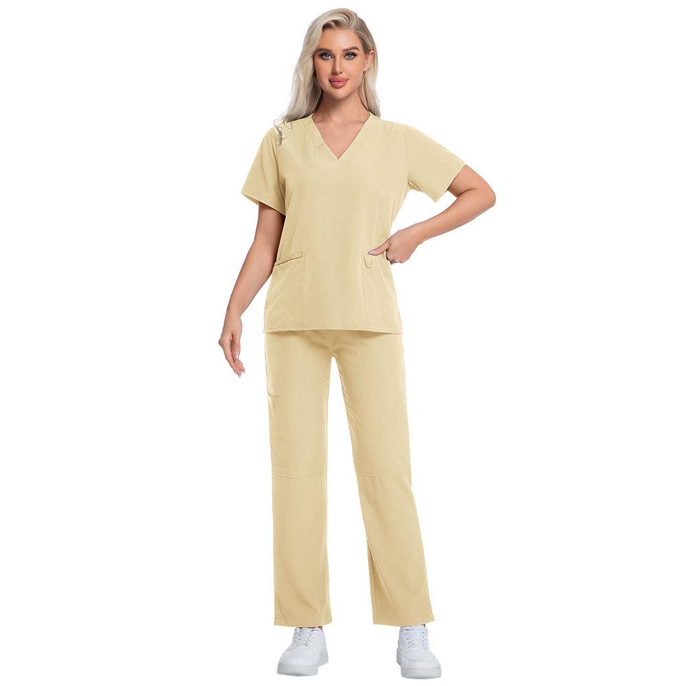 Short Sleeve Nurse Work Uniform Set for SPA & Salon 