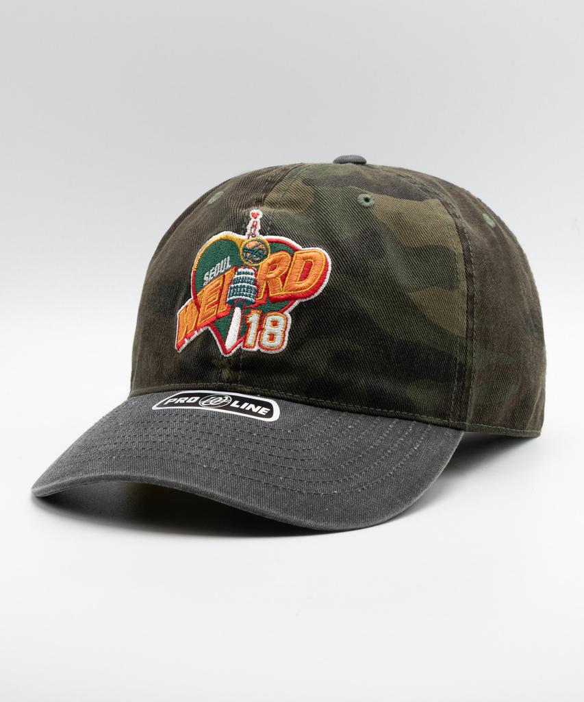 Wieoldeuwoldeu Weald Tower Washed Camo Color Block Ball Cap
