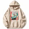Anime One Piece Gear 5 Luffy Print Hoodie, Loose Fit Pullover Sweatshirt, Trendy Hooded Top for Daily Wear & Manga Enthusiasts