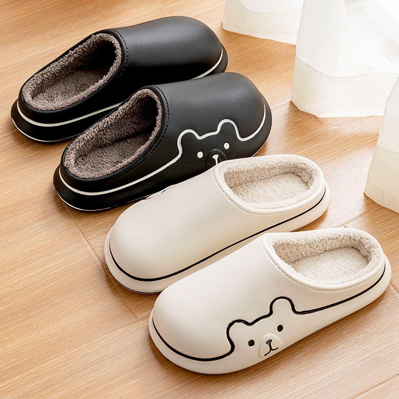 EVA waterproof cotton slippers non-slip and warm indoor velvet cotton slippers autumn and winter dirt-resistant bag and cotton mop