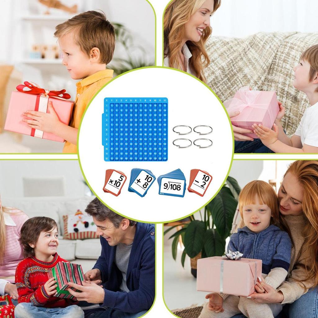 Basic Math Flash Cards Educational Games with Board Math Flash Cards Game for Kids Ages 1-6 Boys Girls Home Nursery Classroom