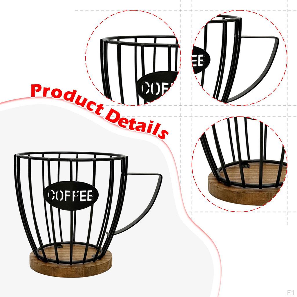 Kaffekapselhållare Kapselkorg Organiserare för Bartillbehör Skrivbord