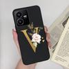 Flower Letters Case For Vivo Y22 2022 Y22S Matte Silicon Soft TPU Back Phone Cover For VivoY22 Y 22 22S Case Funda Bumper Shell