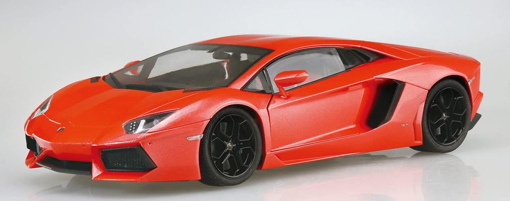 Aoshima Bunka Kyozai Model Series 2011 Lamborghini Aventador Orange Pearl Plastic Model (AOSHIMA) 1/24 Pre-painted Pre-painted 01-A