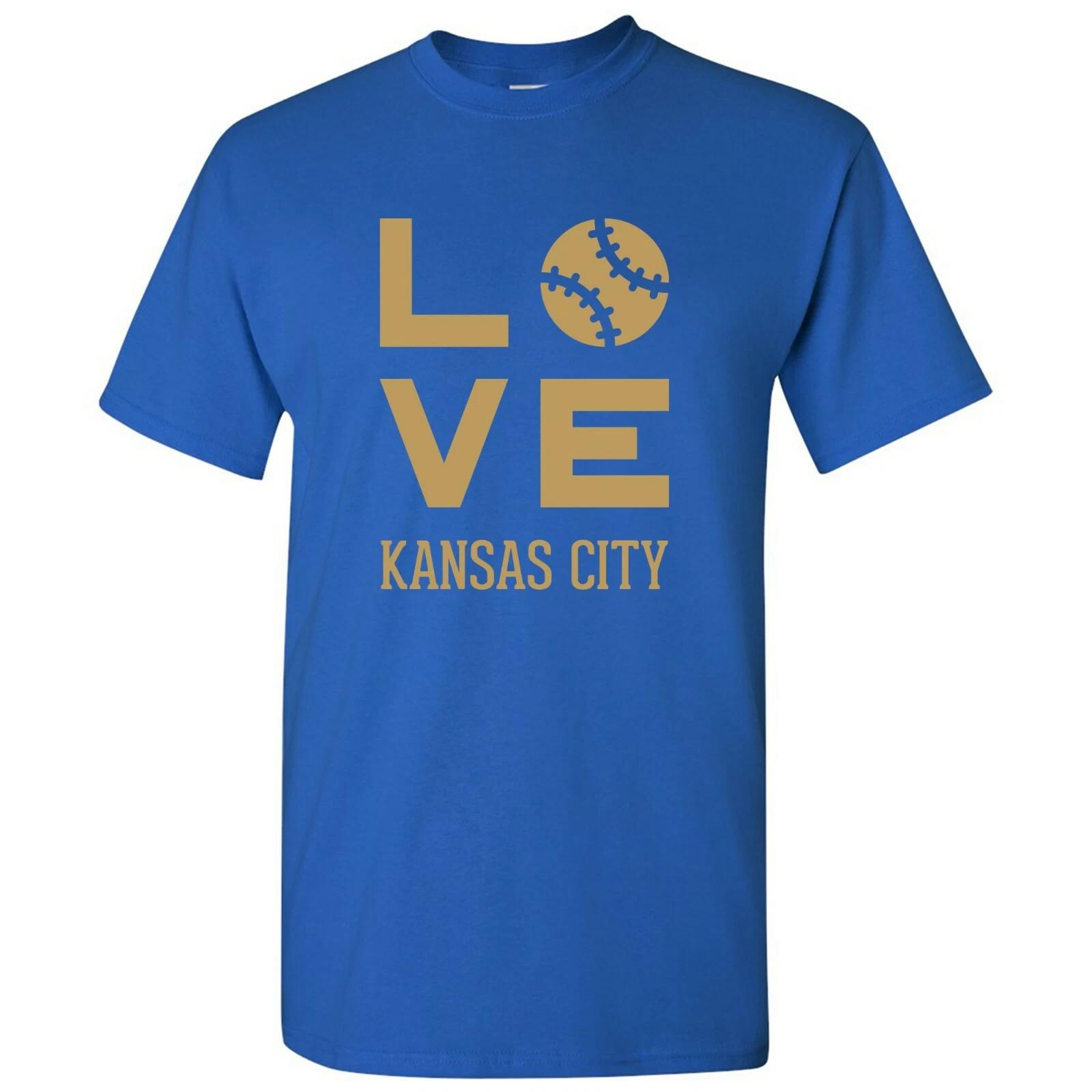 Kansas City Love Baseball League Team Pride Hometown Majors T Shirt - Royal L