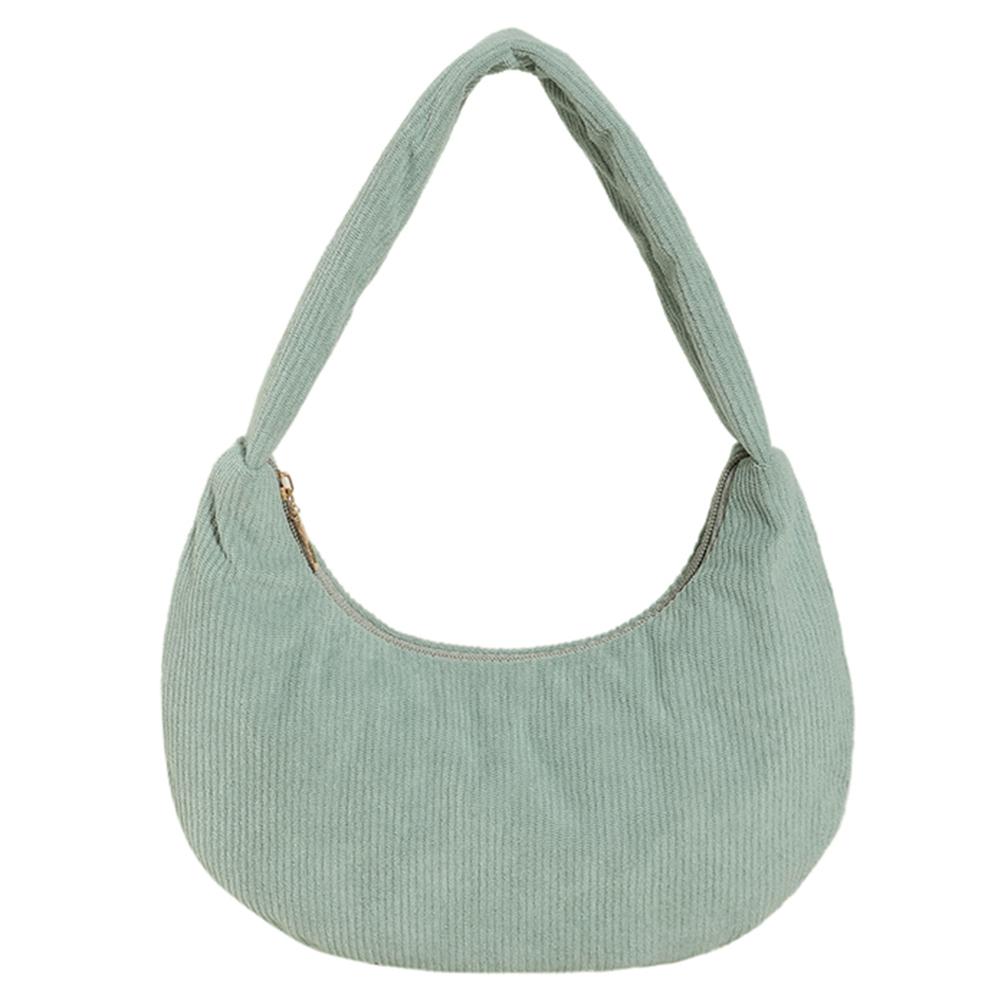 Women Daily Shoulder Bag Large Capacity Corduroy Chic Hobo Bag Solid Color Stylish Underarm Bags Padded Simple Dumpling Bag