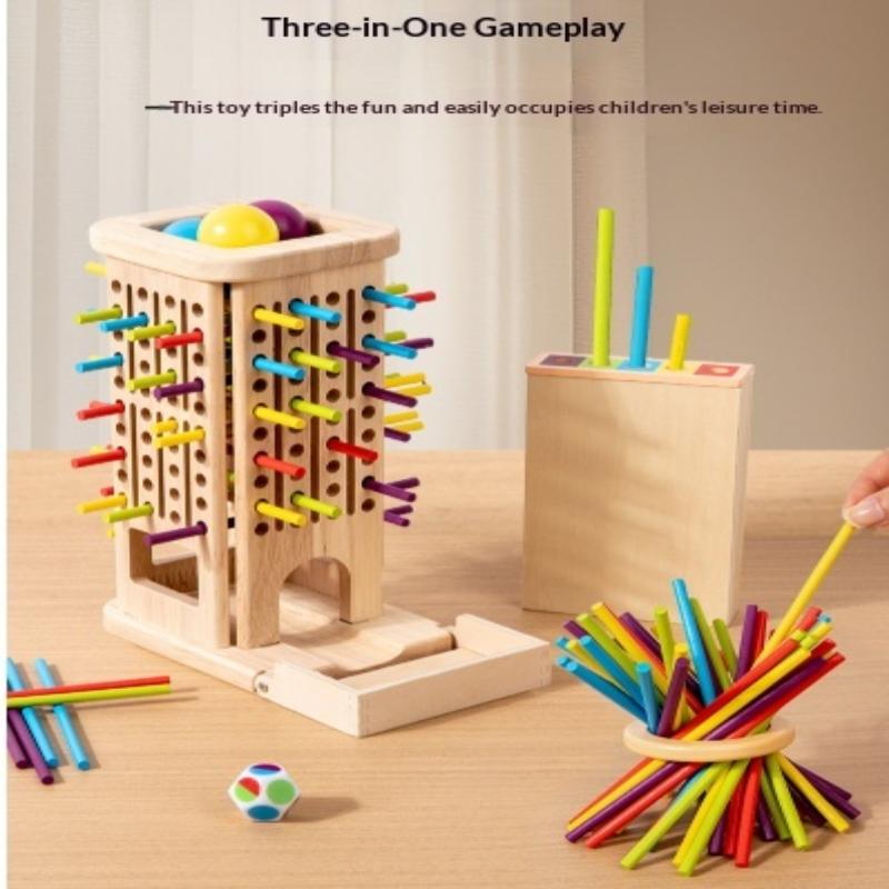 Pull Out Stick Game Toys Colorful Wooden Stick Board Games Parent-Child Interactive Puzzle Toys