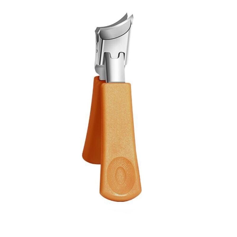 Wide Jaw Opening Anti-Splash Slanted Nail Clipper Stainless Steel Oblique Blade Curved Nail Clippers Durable Manicure Tools