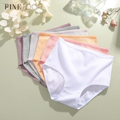 3 szt. bawełniana bielizna damska z wysokim stanem oddychające paski majtki damskie plus size jednokolorowe figi wygodna bielizna S-XXL