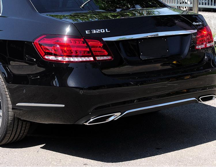 Front & Rear Bumper Chrome Trim for Mercedes-Benz: E180, E200, E260, 300L