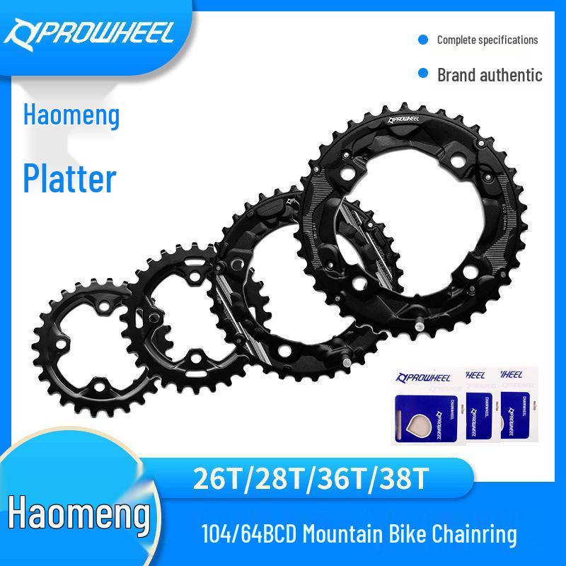Prowheel 10/11-Speed Mountain Bike Crankset with Hollow Design and 26T/36T/38T Chainring for Bicycle Repair.