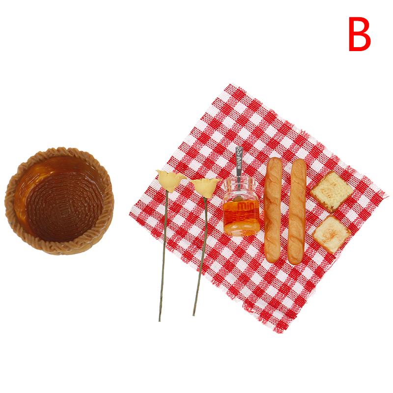 1 :6 /1: 12 Simulation Mini Bread Baguette Miniature Dollhouse Bakery Food With Basket For Doll Kitchen Accessories