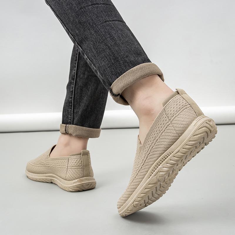 Spring Lightweight Breathable Men's Casual Old Beijing Cloth Shoes - Hollow, Comfortable, Low-Top, Soft Sole