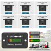 Golf Cart Battery Meter Leads Acid Voltages Indicator with LED Display Waterproof Battery Monitor Voltages Display