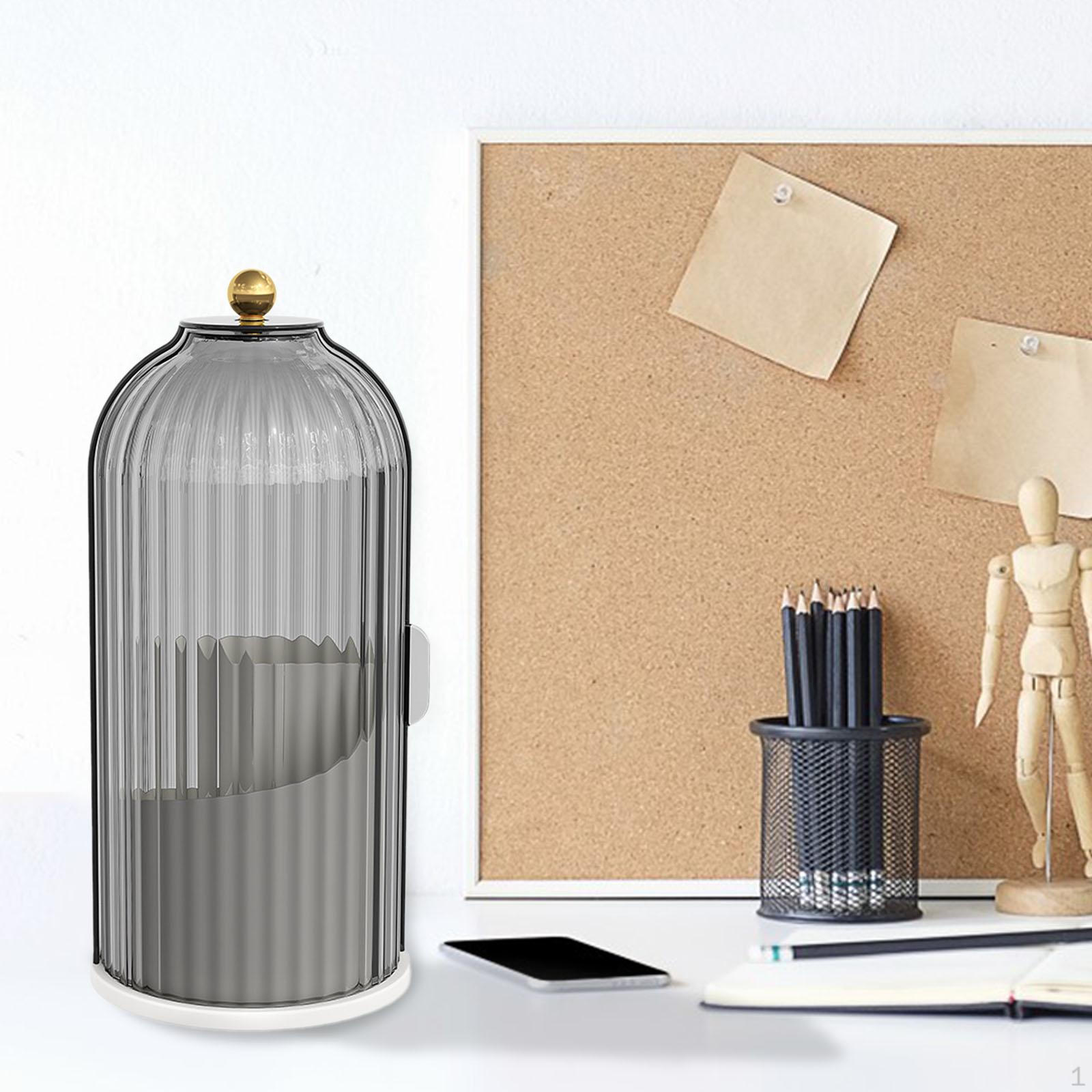 

Держатель для кистей, косметическая ручка для хранения с водонепроницаемой крышкой для хранения различных размеров чёрный