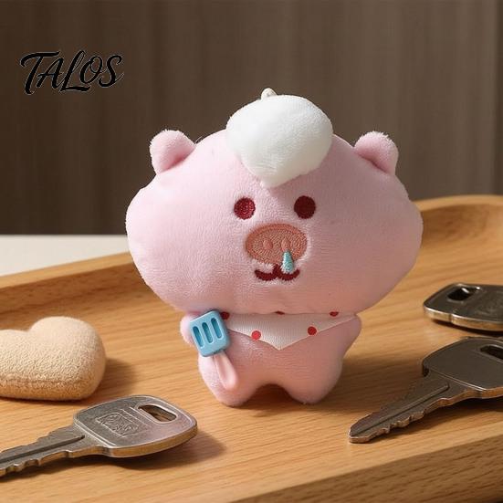 Decorative Hanging Ornament Cartoon Pig Plush Pendant for Backpacks, Stuffed Animal Bag Charm Schoolbag Decoration with Ball Chain, Soft Keychain