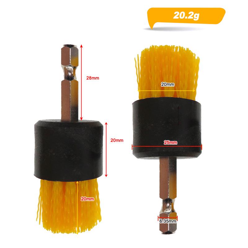 3-Piece Electric Drill Cleaning Brush Set for Cars, Discs, and Bathrooms