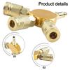 Quick Coupler Connector Adapter Splitter Premium Brass Air Manifold 3 Way Quick Coupler Industrial Grade 1/4 NPT Connector