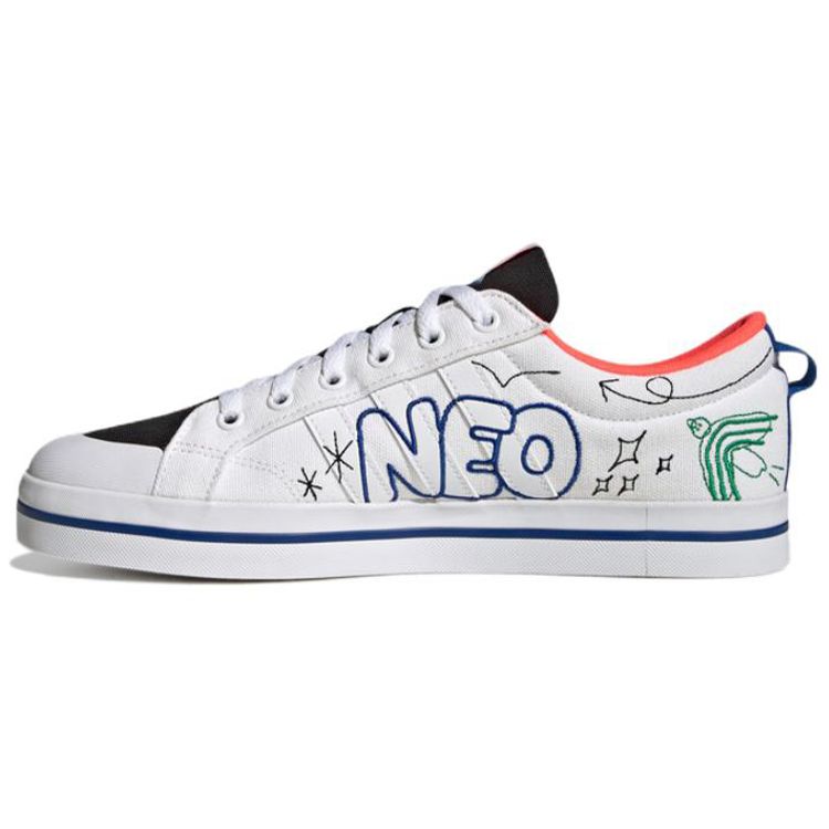 

Adidas Neo Bravada Canvas Casual Durable Non-Slip Low-Top Skate Shoes Unisex Sneakers White Black HP3166 42⅔