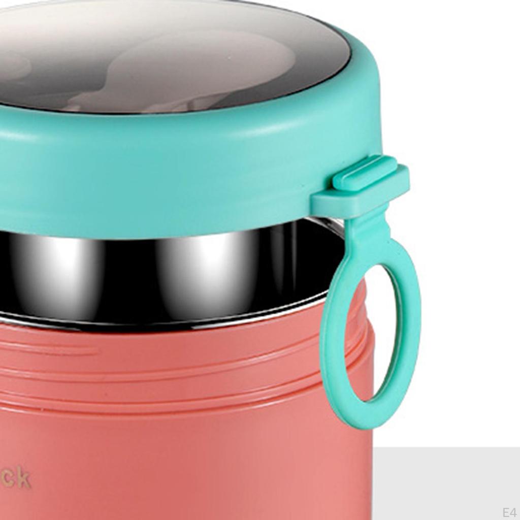 Soup Container Food Airtight Insulated 800ml with Spoon Lunch Pot Yogurt Cup