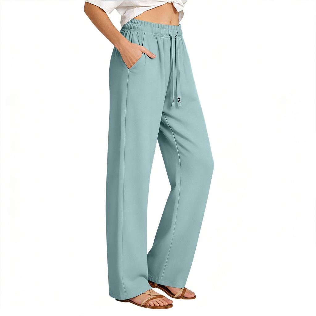 Women's Casual Straight Leg Pants Color Casual Long Pants