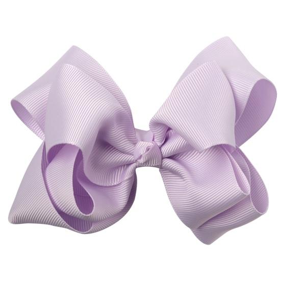 

Bow Hairpin Safety Alloy Hair Clip with Burr-Free Metal Spring Double-Layer Threaded Webbing Bow Kids Non-Slip Hair Accessory світло-фіолетового кольору