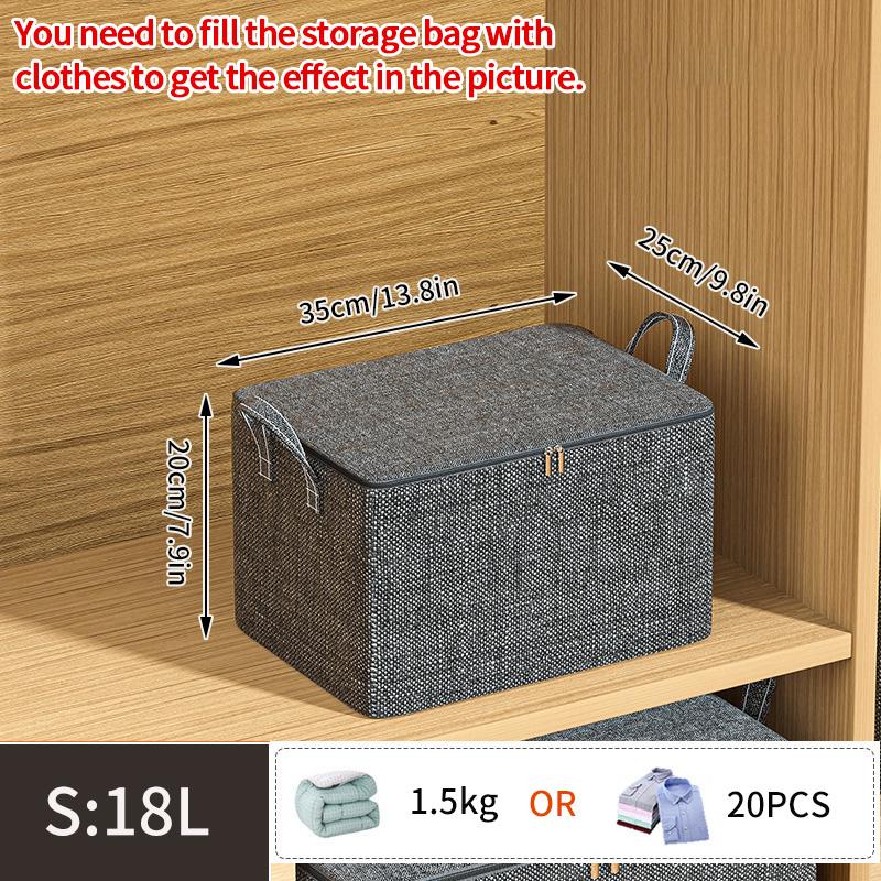 Foldable  Clothes Storage Bag Wardrobe Quilt Clothes Organizer  Non-woven Large Capacity Wardrobe Clothing Organizer Pouch