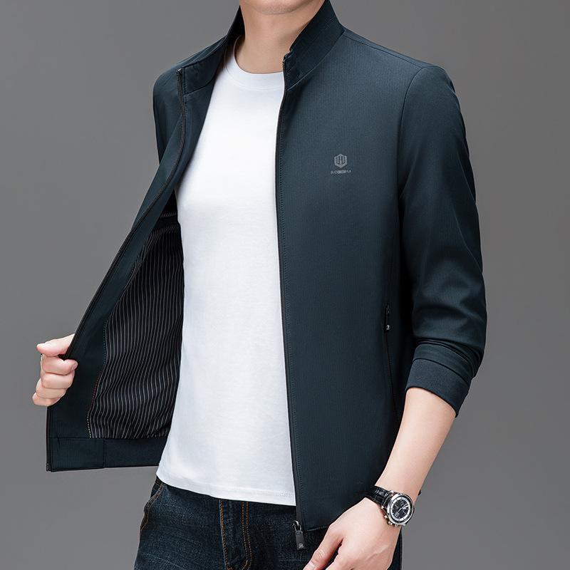 Men's Standing Collar Jacket Business Casual Jacket
