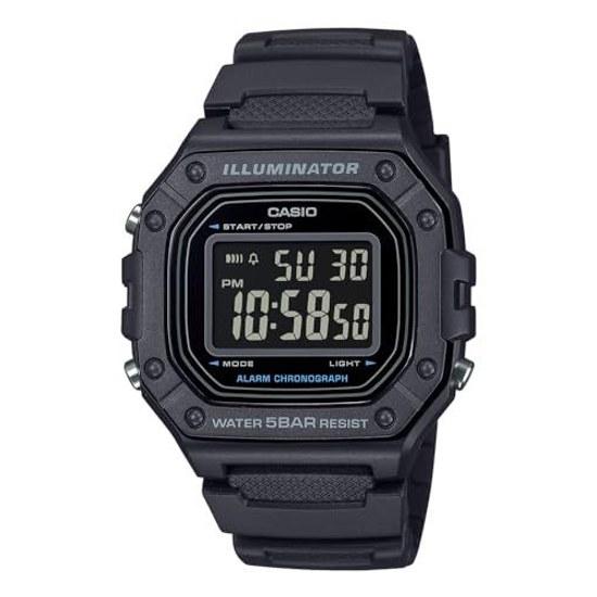 Casio Wristwatch Collection Domestic Genuine Product Web Exclusive Model W-218H-1BJF Mens Black